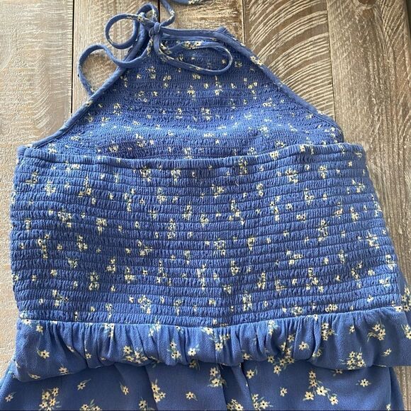 American Eagle-Floral Dainty Printed Halter Jumpsuit (Size:Medium) - Picture 6 of 11